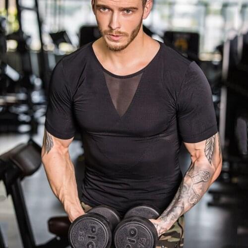 New Mens Tight Chest Shaper Loose Weight Slim Vest Tops Waist Belt Reduce Belly Stomach Shapewear Posture Corrector Bodysuits