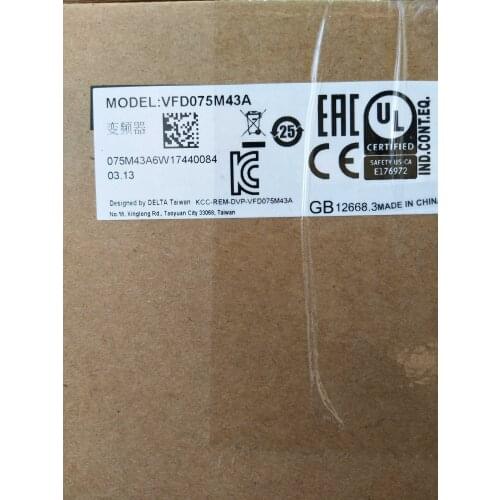 New genuine 7.5KW inverter VFD075M43A