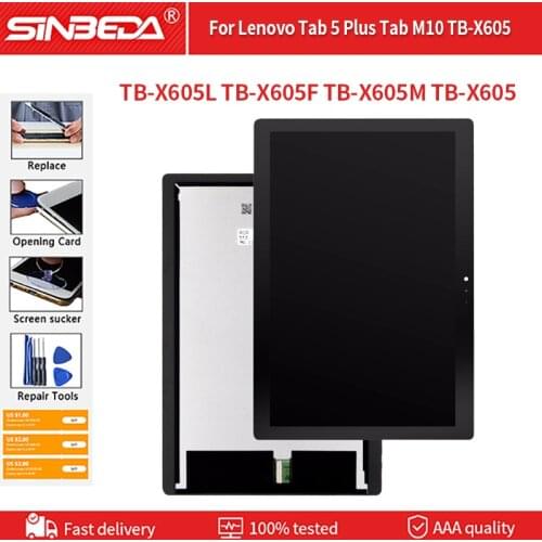 Original For Lenovo Tab 5 Plus Tab M10 TB-X605L TB-X605 LCD Display Touch +Screen Digitizer Assembly Tablet PC Replacement Parts