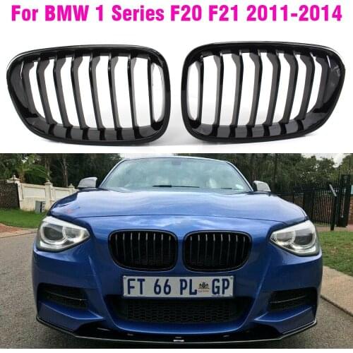 1Pair Grill Auto Front Bumper Grille Kidney Replacement Grilles For BMW 1 Series F20 F21 116i 118i 2012 2013 2014