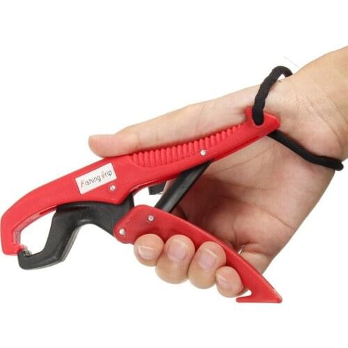 ILURE Portable ABS Fishing Grip High Carbon Steel Fishing Pliers Lure Hook Remover Line Cutter Scissors Retractable Tether Combo