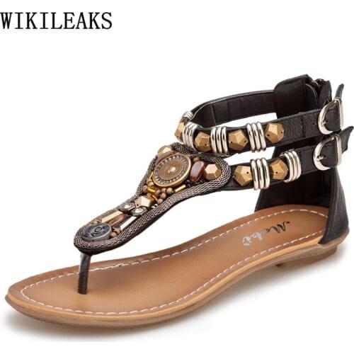 Flip Flops Women Bohemian Sandals Women Summer 2021 Designer Slides Ladies Shoes and Sandals Womens Sandals Flat Shoes Chaussure