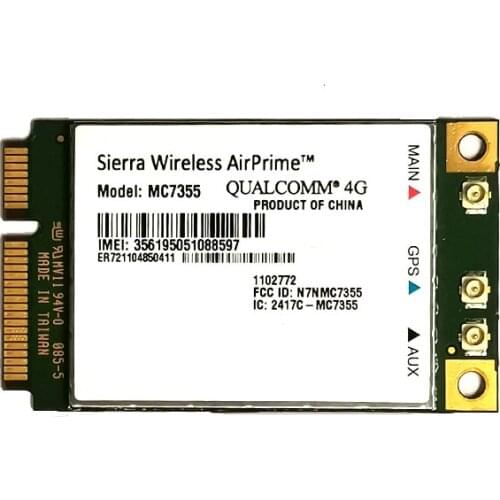 Sierra Wireless AirPrime MC7355 AT&T 4G LTE /HSPA+ 100Mbps PCI-E M.2 Module WiFi WWAN Card