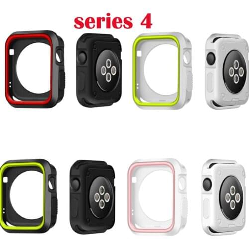 Silicone cover for apple watch SE case band 40 44mm series 6 5 4 3 2 1 full frame protective shell for iwatch back cover 38/42mm
