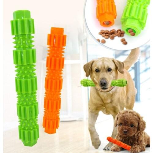 Pet Dog Toy Chew Bite Leaking Stick Food Training Play Molar Rubber Chewing Massage Teeth Clean Care Puppy Toothbrush Supplies