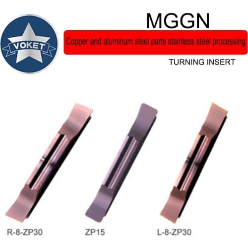 VOKET Precision grinding groove blade MGGN CNC grooving machining carbide cylindrical grooving knife cutting blade