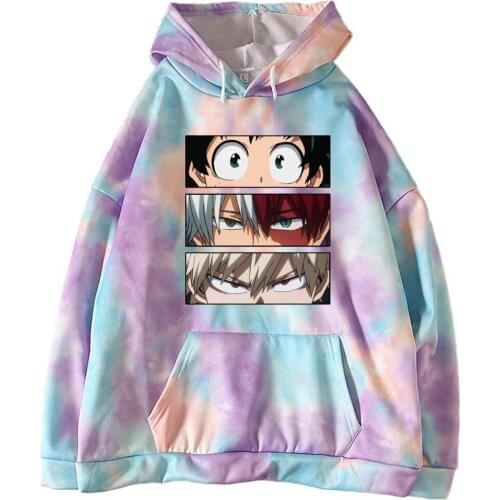 My Hero Academia Hoodies Pullover Midoriya Shoto Bakugou Printing Hooded Streetswear Sweatshirt Men Women Unisex