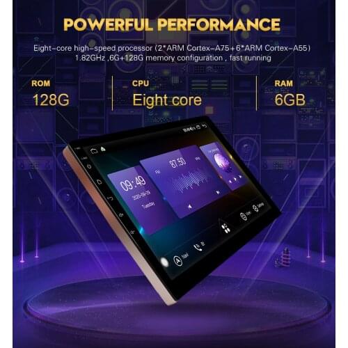 Universal 6+128GB 2 din Android Car Radio for 2Din Car Stereo Auto radio Head Unit Qled screen 7862 CPU Built-in carplay