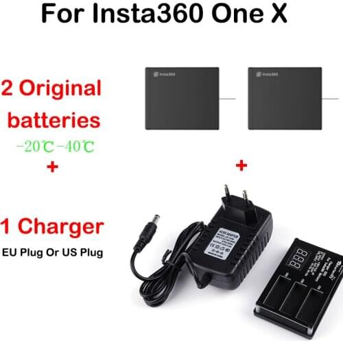 In Stock Original Battery For Insta360 ONE X 1050mAh LiPo Batteries Insta360 ONE X Charger Micro USB Qiuck Battery Charger Hub