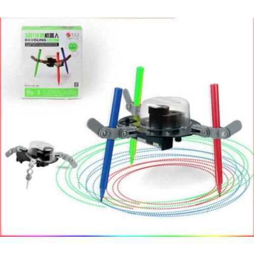 Fun 3-in-1 DIY Pen Doodle Robots Technology Education Assembling Small Inventions Kids Learning Toys