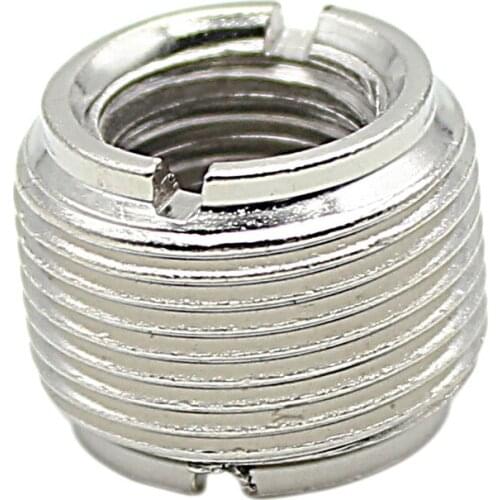 High Quality 2pcs Microphone Mic Screw Nut Thread Adaptor 3/8" to 5/8" Connector Cupronickel