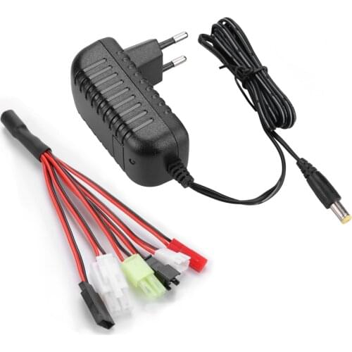 New Nimh Nicd Battery Charger With 6 Connectors For 2-10s Nimh/Nicd Battery Car Boat Drone Model Universal RC Charger