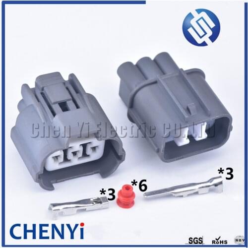 1 set Sumitomo 3 Pin Automotive Waterproof Connector HeadLight Leveling Device Plug 6189-0130 6181-0071 For Honda B-Series VSS