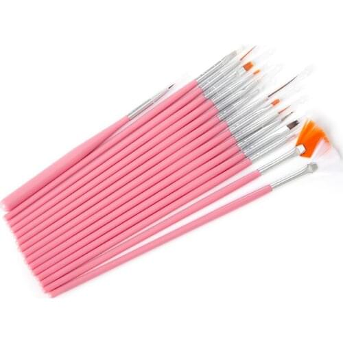 15pcs/set Hot Nail Brushes Professional Nail Art UV Gel Painting Drawing Liner Pens,DIY Design Nail Decoration Tools