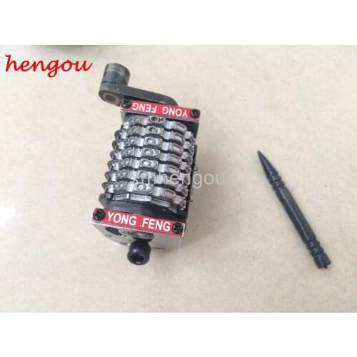 2 pieces 18.9'' Heidelberg GTO 7 digits numbering machine,arm with spring Horizontal clockwise jump mode 9012345...forward