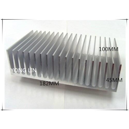 2PCS Heat sink/Aluminum radiator/Aluminum/High quality radiator-fan/led lighting 100*182*45 LED power supply module heat sink