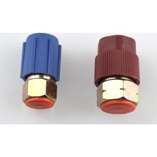2 Pieces High/Low Adjustable AC R12 to R134A Quick Coupler Connector Adapter 1/4 HVAC Set coupleur rapide Auto Replacement Parts