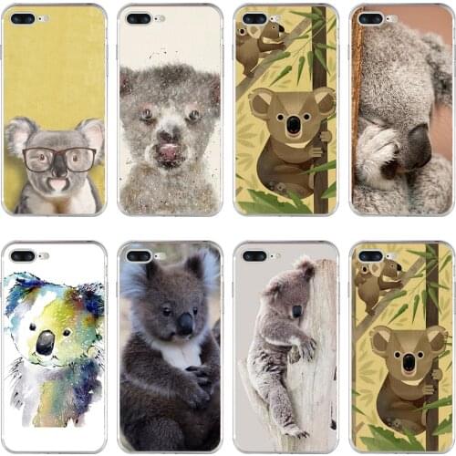 34H little koala Soft TPU Silicone Cover Case For Apple iPhone 6 6s 7 8 plus Case