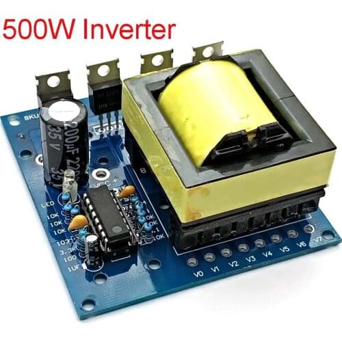 500W Inverter Boost Board Transformer Power DC 12V TO AC 220V 380V Car Converter