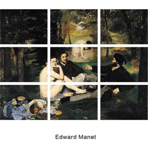 9PCS Manet Meadow Lunch art Stickers Crafts And Scrapbooking stickers kids toys book Decorative sticker DIY phone sticker