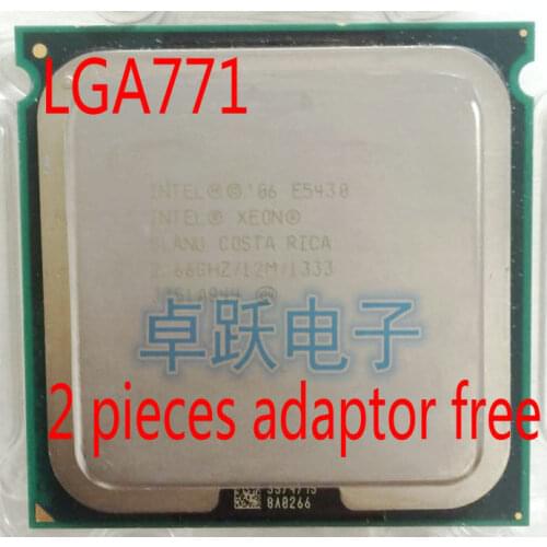 Shipping free Intel Xeon E5430 server CPU/2.66GHz /LGA771/L2 Cache 12MB/Quad-Core/scrattered pieces/ 2 pieces adaptor free