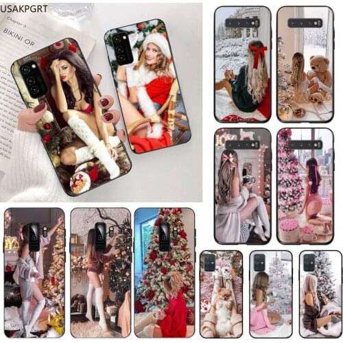 Sexy Christmas girl Phone Case for Samsung S20 plus Ultra S6 S7 edge S8 S9 plus S10 5G lite 2020