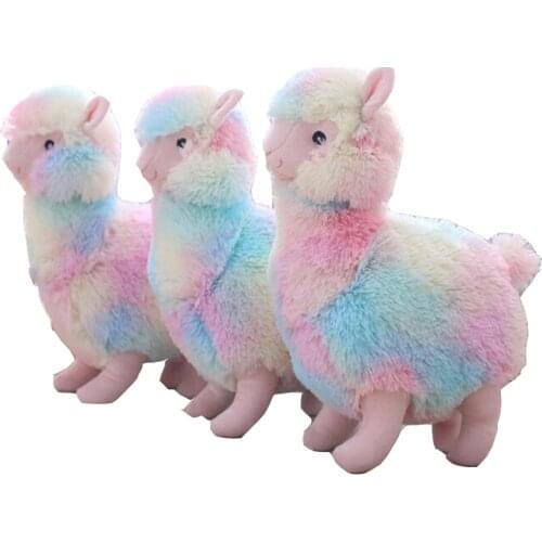 Color Cute alpaca children plush toys baby kids for Christmas birthday stuffed toy gift animal