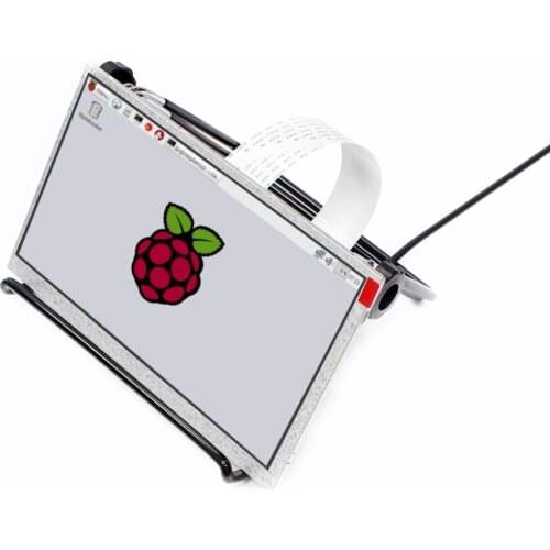 Waveshare 7inch 1024x600 IPS Display for Raspberry Pi DPI interface no Touch TFT LCD with RGB LCD HAT and LCD stand