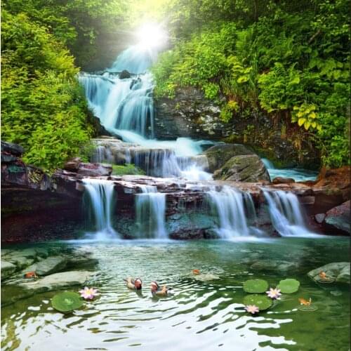 Beibehang HD custom any size photo wallpaper 3d waterfall beautiful natural landscape home decoration wallpaper for walls 3 d