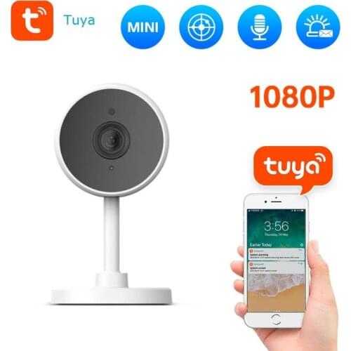 Mini Size WiFi IP Camera HD 1080P Tuya App Indoor Cam Home Security WIFI Surveillance Night Vision Motion Alarm System Via TF