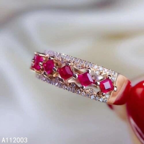 KJJEAXCMY fine jewelry 925 sterling silver inlaid natural gemstone ruby new Female ring beautiful Support Detection