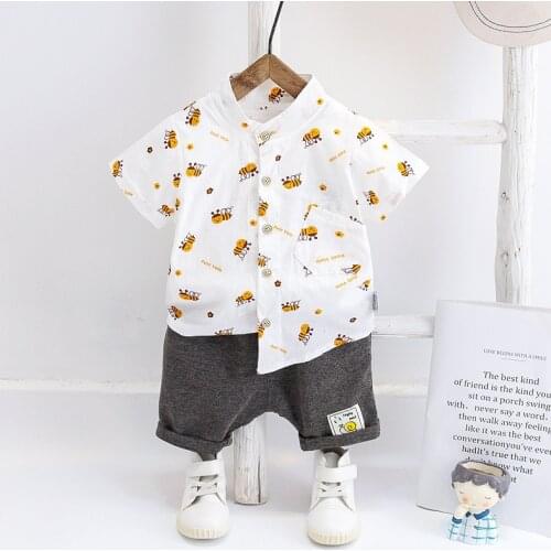 Summer Baby Kids Baby Boys Clothing Sets 2 Pcs Print T-shirt + Shorts Set for Infant Boy and Girls' Clothes Children Clothing