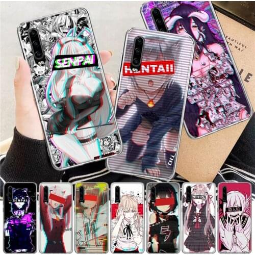 LEWD Sad Girl Japanese Anime Soft Cover Phone Case For Huawei P30 P20 P10 P40 Mate 30 20 10 Pro Lite P Smart Z Plus + Customized