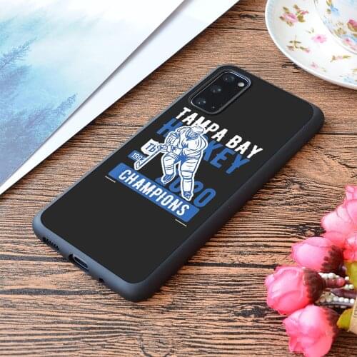 For Samsung Galaxy Tampa Bay Cup Hockey Winners 2020 Shirt Lightning Print Soft Matt Phone Case