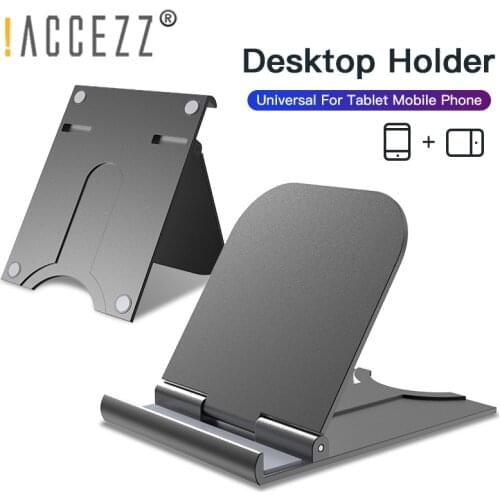 !ACCEZZ Phone Stand Universal Desktop Holder For iPhone 11 Pro 8 X Samsung Support Bracket 180 Degree Adjustable For ipad Tablet
