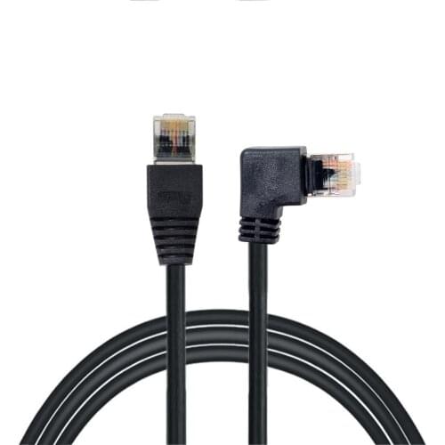 Rj45 CAT 6 cable Right Angled 8P8C STP Cat6 Lan Ethernet cable Network Patch Cord 90 Degree to Straight 50cm