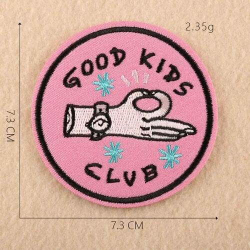 Pink Good Iron On Embroidered Clothes Patches For Clothing Wholesale