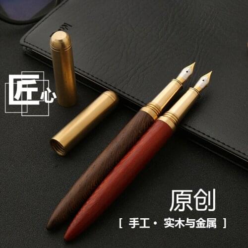 Handmade Rosewood Fountain Pen Sandalwood Calligraphy Pen Gift Pen 0.7mm