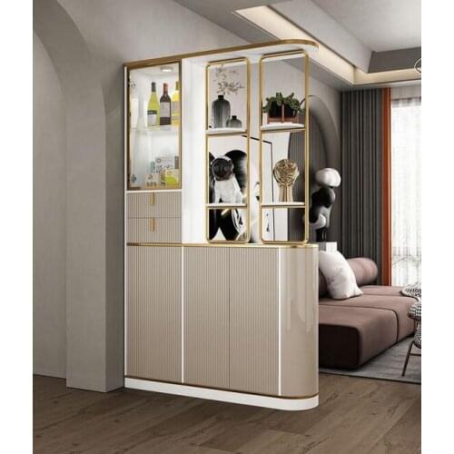 Living room partition cabinet, wine cabinet, porch cabinet, shoe cabinet integrated into the door, simple modern light