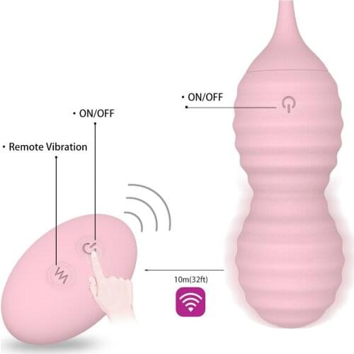 Silicone Kegel Ball Vaginal Tight Exercise Love Egg Vibrator Remote Control Geisha Ben Wa Balls Sex Products Sex Toys For Woman