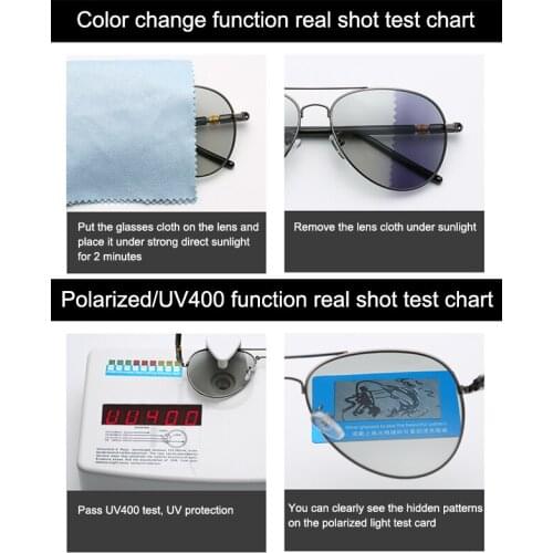 Newly Smart Discoloration Polarized Sunglasses Lightweight Frame Sun Protection Special Glasses For Women Men