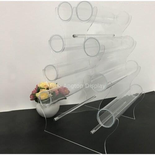 Modern Acrylic Bracelet Holder Jewelry Display Stand Watch Storage Bangle Organizer Clear Bar Rack 4 Tier