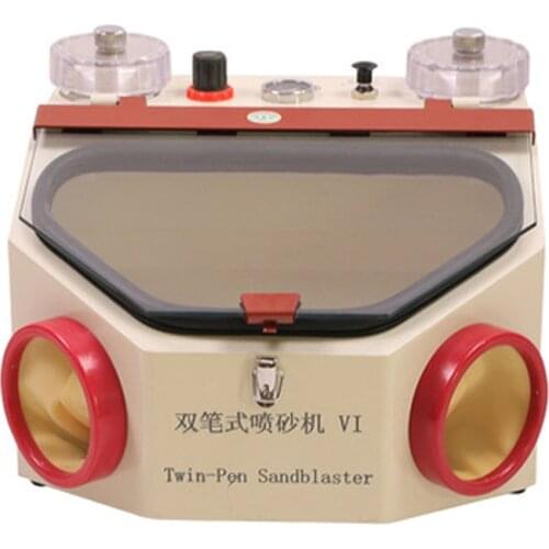 Dental Twin-pen Blasting Unit Dental lab Twin-pen Metal Sandblast Machine Electric Sand Blasting Machine Sandblaster Pens