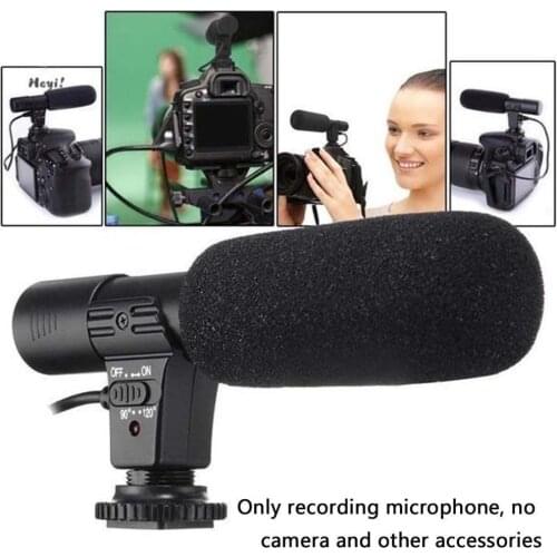 MIC-01 Stereo Camcorder Microphone for Nikon Canon DSLR Camera Computer PC Mobile Phone Microphone for Xiaomi iphone 8 X Samsung