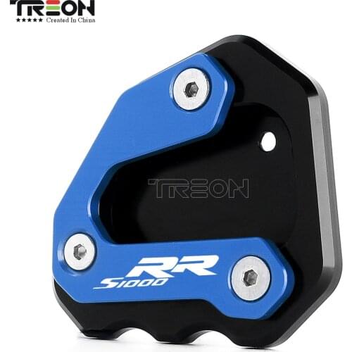 TREONMOTO CNC Aluminum Motorcycle Kickstand Side Stand Enlarge Extension For BMW S 1000 RR S1000RR 2009-2014 2015 2016