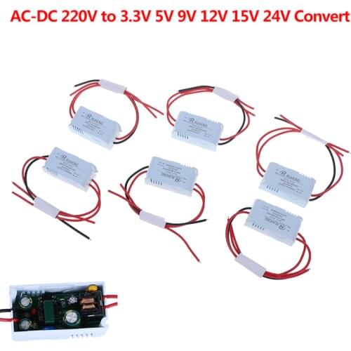 1Pcs High Quality AC-DC Power Supply Module AC 1A 5W 220V To DC 3V 5V 9V 12V 15V 24V Mini Convert