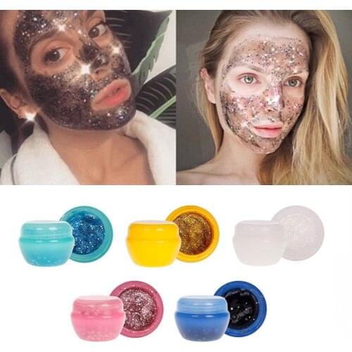 Moisturizing Peel Off Face Mask Shrink Pores Brightening Deep Star Cracks Mask Facail Bublle Cleansing Tone Skin Glitter Sh E5X1