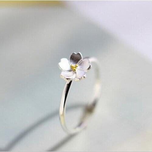 Punk Cheery Flower Rings For Women Girls Fashion Irregular Finger Rings Gift 2021 Female Jewelry Party
