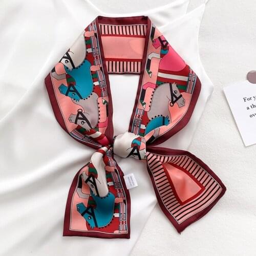 NEW Neckerchief Scarf Female Spring Summer Autumn Wild Wrist Ribbon Long Bag Waistband skinny scarf women SJ333