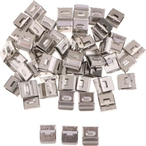 100pcs Stainless PV-Type Cable Clip Wire Clamp, Fastener Clips for Wire Management (5mm-7.6mm)